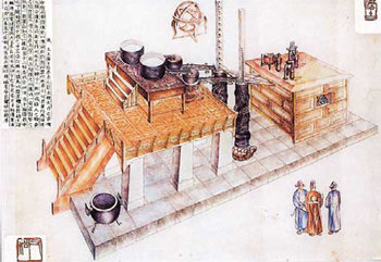 10년 넘게 자격루 복원 작업에 매달려 온 남문현 건국대 교수가 1990년대 말 각종 자료를 토대로 그린 자격루 복원 조감도. 사진 제공 남문현 교수