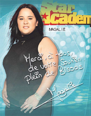 프랑스 민영방송 TF1 ‘스타 아카데미’의 최종 우승자로 선정된 ‘프랑스판 삼순이’ 마갈리. TF1 홈페이지