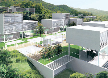 일본의 야마모토 리켄이 설계한 고급 연립주택. 사진 제공 대한주택공사