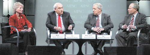 미국 내 최대 유대인 단체인 미국·이스라엘공익위원회(AIPAC)가 주최한 연례회의에서 참석자들이 ‘테러리즘 극복 및 중동평화’를 주제로 토론하고 있다. 사진 제공 AIPAC