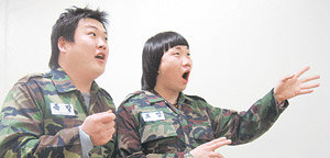 KBS2 ‘개그사냥’ 오디션에 참여한 김준현(왼쪽) 김영조 씨. 김범석 기자