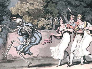영국 화가 토머스 롤런드슨의 ‘죽음의 춤’. 사진 제공 마고북스
