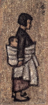 박수근 ‘아이 업은 소녀’(1953년). 사진 제공 덕수궁미술관