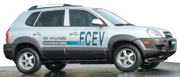 현대자동차에서 만든 수소자동차(연료전지차) ‘투싼 FCEV’. 사진제공 현대자동차