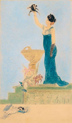 롭스 ‘꼭두각시를 든 부인’(1895년). 사진 제공 국립현대미술관