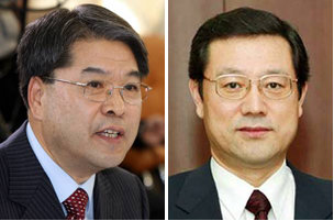이재정 통일부 장관(왼쪽), 이용섭 건설교통부 장관. 동아일보 자료사진