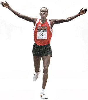 4월 열린 제110회 보스턴마라톤 남자부에서 우승한 케냐의 로버트 체루이요트. 동아일보 자료 사진