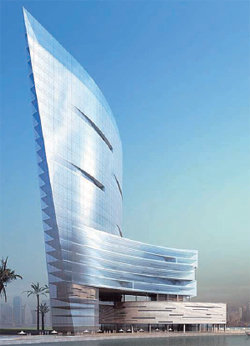 성원건설이 두바이에 짓고 있는 ‘비즈니스 베이’ 주상복합 아파트 조감도. 사진 제공 성원건설