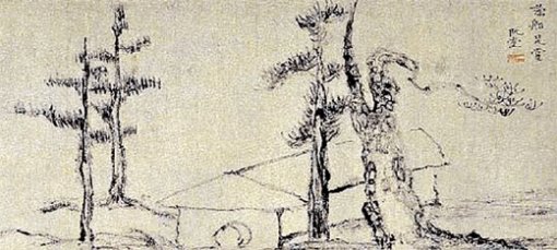[그림1] 추사 김정희(1786∼1856) ‘세한도(歲寒圖)’, 고등 ‘미술’(시공사) 31쪽