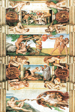 미켈란젤로가 그린 시스티나성당의 천장화. 동아일보 자료 사진