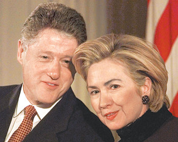 빌 클린턴 전 대통령(왼쪽)과 힐러리 의원.