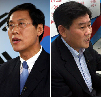 李-朴 검증공방 격화 한나라당 대선주자 간의 검증 공방이 격화되고 있다. 박근혜 전 대표 측의 최경환 의원(오른쪽 사진)은 6일 기자회견을 갖고 “이명박 전 시장과 자산관리회사인 BBK 간의 관계를 분명히 밝히라”고 요구했다. 이에 대해 이 전 시장 캠프의 장광근 대변인도 기자회견을 열고 모든 의혹을 부인하며 박 전 대표 측을 비난했다. 김동주  기자