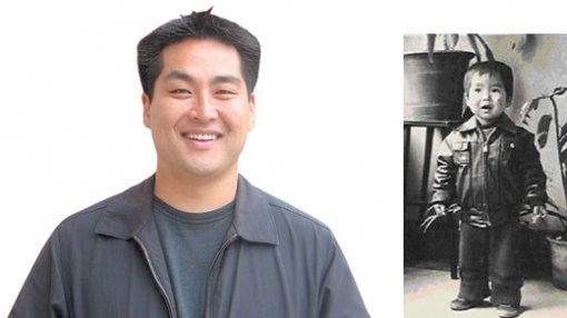 앤드루 갱스태드 씨(왼쪽)가 미국으로 입양되기 전 한국에서 어렸을 때 찍은 사진.