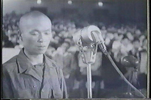 북한에 투입됐다가 생포된 ‘호림부대’ 전월선 대원의 재판 장면(1949년)