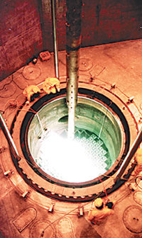 월성 원전의 중수로형 원자로. 이곳에서 화학반응이 일어나고 부산물로 삼중수소가 생성된다. 사진 제공 한국수력원자력