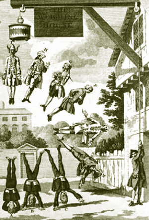 17세기 서구 과학혁명을 대표하는 아이작 뉴턴의 ‘만유인력의 법칙’이 발표될 당시 이를 조롱했던 풍자화. 과학혁명의 충격이 얼마나 컸는지를 보여 준다. 사진 제공 꿈이있는세상