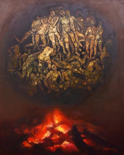 봉화 *100F(130cm x 162cm) Oil on canvas 1990년작