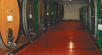 독일의 대표적 와인 산지인 라인가우 지방 ‘쾨글러’ 바인구트(와인 농장)의 첨단 와인 셀러(저장고). 이중 오크통의 온도를 컴퓨터를 이용해 항상 10∼12도로 유지하고 발효기간을 통상 2, 3일에서 1주일로 늘려 향과 맛이 풍부한 와인을 빚어 낸다. 라인가우=이진영 기자