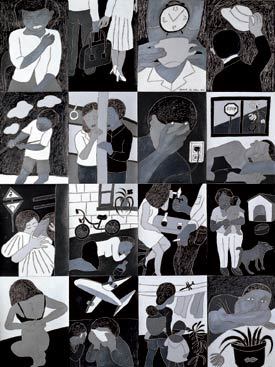 깊은 맛을 자아내는 황주리의 흑백그림 ‘그리고 삶은 계속된다’(184×244cm, 2003년). 사진 제공 갤러리 현대