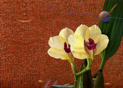 대한민국 인터넷 미술대전에 출품된 황제성 작 '순환의 바람으로부터(20호)'