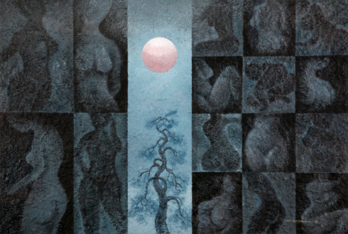 신동권 작 ' 일출-신,망,애(日出-信,望,愛)*변형60호(122cm x 82cm 약53호)Oil on canvas1999 '