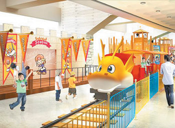 테마파크 같은 야구장 프로야구 SK의 홈인 문학야구장 3루쪽 1층에 설치된 ‘와이번스 트램’의 이미지 사진. 어린이들을 대상으로 한 무료 놀이열차로 선로 길이가 200m에 이른다. 사진 제공 SK와이번스