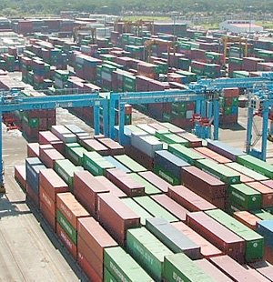 파나마 컨테이너 항만.