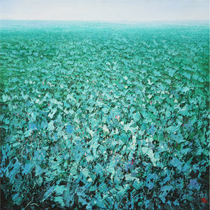 둥쉔저우(董仙舟)작 '荷香(하향)' 변형50호(89.5cm x 88cm) Oil on canvas