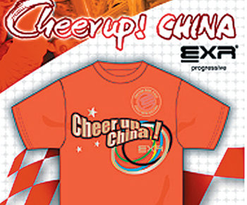 스포츠용품 업체인 EXR는 중국 현지에서 올림픽 출전 선수를 응원하기 위해 특별 제작한 티셔츠를 판매하고 있다. 사진 제공 KOTRA