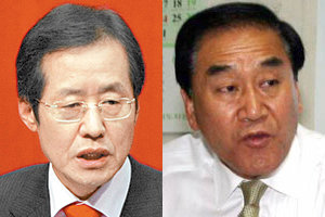 홍준표 원내대표-이재오 前의원. 동아일보 자료사진