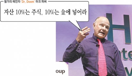 월가의 대표적 비관론자인 투자전문가 마크 파버 씨는 2일 서울 중구 소공동 롯데호텔에서 열린 콘퍼런스에 참석해 “앞으로 몇 년간 세계경제는 어려울 것”이라며 “미국 연방준비은행에서 달러를 마구 발행하면 인플레이션-스태그플레이션-디플레이션이 빠른 속도로 이어질 것”이라고 경고했다. 사진 제공 하나금융지주