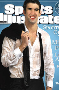 베이징 올림픽 수영 8관왕인 마이클 펠프스(미국)가 양복 차림으로 스포츠 전문지 ‘스포츠 일러스트레이티드(SI)’의 표지를 장식했다. 사진 제공 스포츠일러스트레이티드