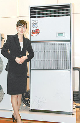 냉방, 난방, 온수 기능을 갖춘 ‘하이브리드 거꾸로 냉난방 에어컨’. 사진 제공 귀뚜라미그룹