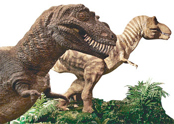 백악기의 모습을 재현한 ‘백악기 공룡관’의 움직이는 로봇공룡. 사진 제공 고성군