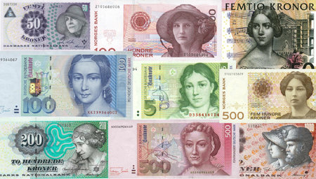 유로화 통합 이전 유럽 각국의 여성도안 지폐(다음카페‘화폐수집-여행과 자유’ ID : 은하철도 님 제공)