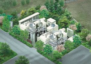 포스코는 출자사인 포스코파워와 포스콘을 통해 발전용 연료전지의 상업화를 이끌고 있다. 포스코파워가 올해 5월 서울 노원구에 완공 예정인 연료전지 발전소 예상 조감도.