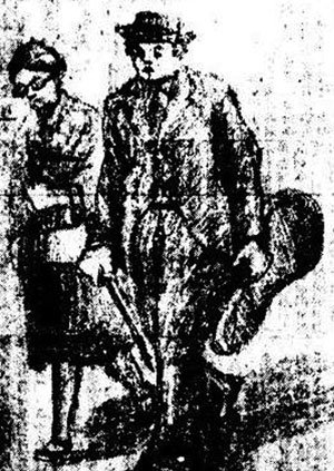 1928년 4월 서울 안국동 거리를 바삐 지나가는 ‘모던 뽀이’와 ‘모던 껄’. ‘모던 뽀이’는 양복에 중절모, 바이올린 소품으로 멋을 냈고 ‘모던 껄’은 구두와 스커트, 안경을 착용했다. 동아일보 자료 사진