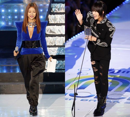 ‘2009 Mnet 20's Choice’에 참석한 이효리, 하지원 (스포츠동아 자료사진)