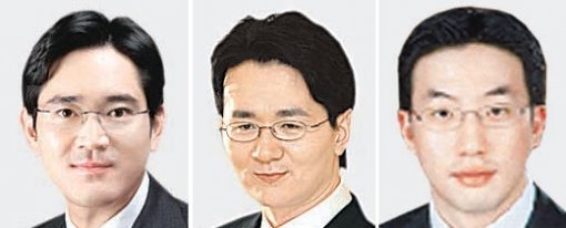 삼성전자 이재용 전무 대한항공 조원태 상무 구광모 씨.(왼쪽부터)