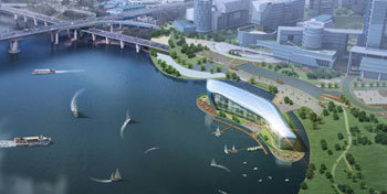 한강의 수상호텔 조감도. 자료 제공 서울시