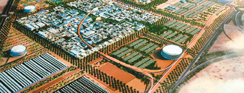 2008년 2월 시작된 아랍에미리트 아부다비의 마스다르 시티 건설 프로젝트. 이 계획이 마무리되면 1500개의 청정기술 기업이 들어선 인구 4만 명의 ‘탄소 중립’ 도시 마스다르가 탄생한다. DBR 사진