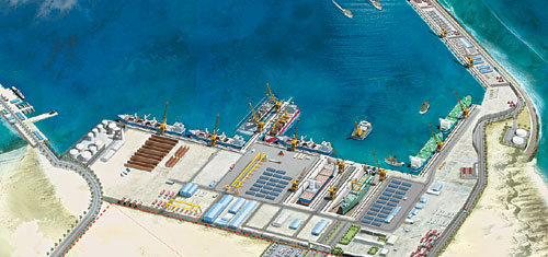 대우조선해양은 2006년부터 오만 두큼 지역에서 현지 조선업체인 ODC가 짓는 수리 조선소에 컨설팅을 제공하고 있다. 조선소가 완공되는 내년 하반기부터는 위탁 운영에 나설 예정이다. 사진은 이 조선소의 조감도. 사진 제공 대우조선해양