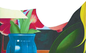 여성의 가슴과 정물을 결합한 톰 웨셀먼의 ‘베드룸 페인팅 51번’. 사진 제공 63스카이아트미술관