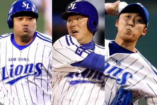 2005∼2006년 삼성의 한국시리즈 2연패 주역이자 고액연봉 3인방 양준혁, 진갑용, 배영수(왼쪽부터)는 올 시즌 부상과 부진, 그리고 팀의 포스트시즌진출 실패로 연봉삭감을 피할 수 없게 됐다. 스포츠동아 DB