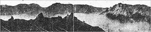 1920년대 초 국내에 전해진 백두산 상상봉 주변 풍경. 동아일보 자료 사진