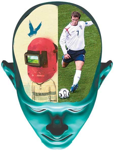 영국의 축구스타 데이비드 베컴은 2004년 유럽선수권 8강전에서 페널티킥을 실축 엄청난 비난을 받았다. 그의 실축은 사회적 억제 현상을 극복하지 못했기 때문이다. 사진 제공 사이언스북스·북하우스