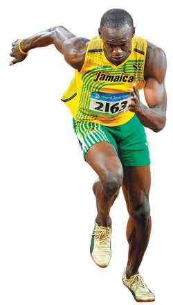 우사인 볼트가 2008년 베이징 올림픽 남자 200m 준결승에서 스타트하고 있는 모습. 동아일보 자료 사진