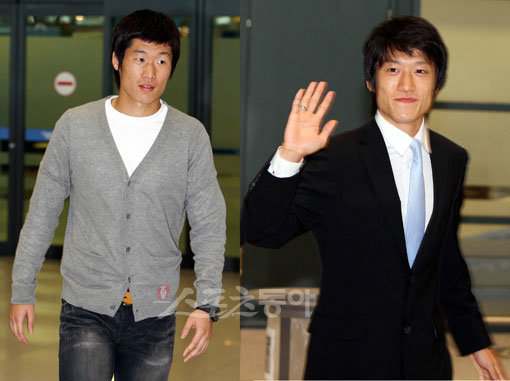 (왼쪽부터) 박지성-이청용.