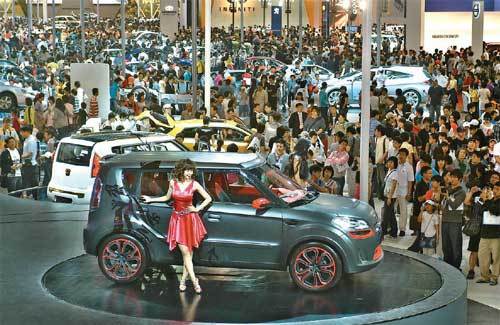 2008년 벡스코에서 열린 부산국제모터쇼. 사진 제공 벡스코