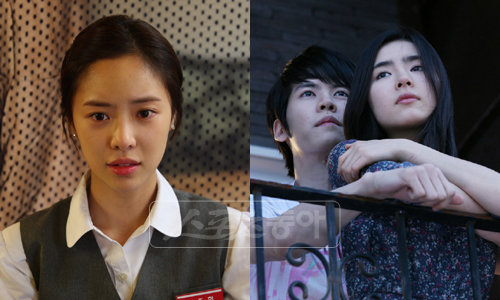 황정음이 2009년 출연한 영화 ‘바람’ (왼쪽) 신세경이 2009년 출연한 영화 ‘오감도’ (오른쪽). 스포츠동아DB